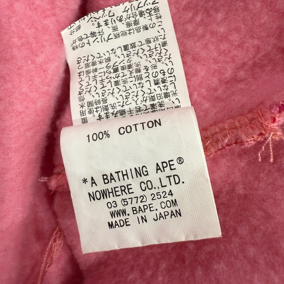 Bape A Bathing Ape Pink Crew Neck Pullover Pink Camo Sweatshirt Small - Picture 8 of 9